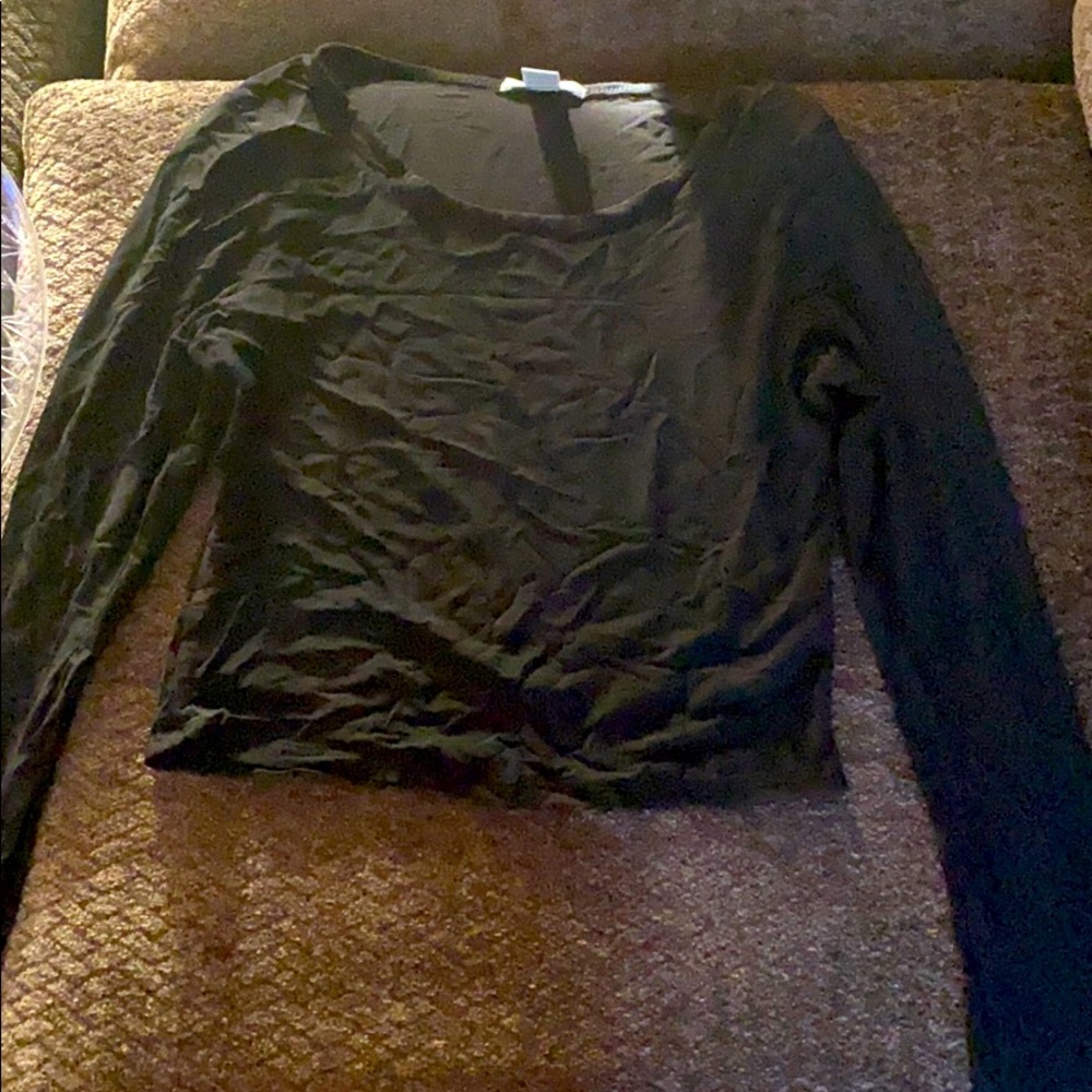 Black mesh crop top
